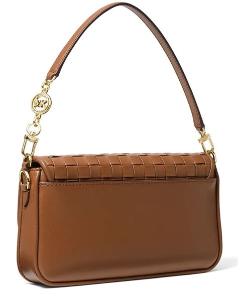 michael michael kors bradshaw woven leather convertible shoulder bag|Michael Kors bradshaw messenger bag.